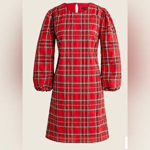 NWT Puff-sleeve dress in Good Tidings plaid • Christmas ‘22 collection